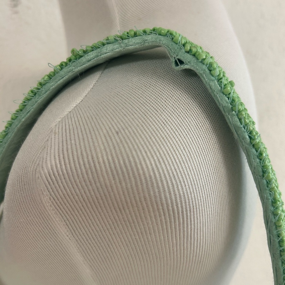 Viral Beaded Shoulder Bag - Lime Green and Cream - Made in India NWT - Picture 5 of 12